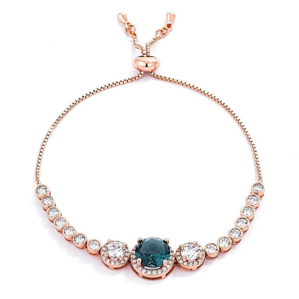 .55 Ct Stunning 8" Rhodium Bracelet with CZ Charms